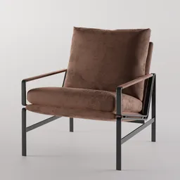 Velvet armchair