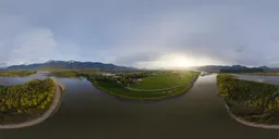 Dramatic Sunset over Landscape 17k