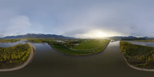 Dramatic Sunset over Landscape 17k