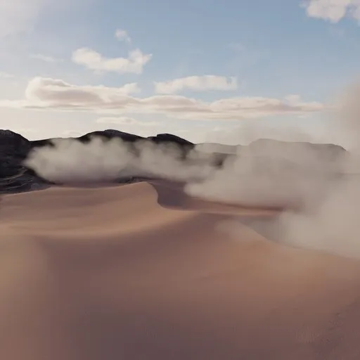 Sand Dunes Landscape VDB Clouds