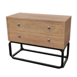 High-quality Blender 3D nightstand with realistic textures, perfect for virtual staging and interior design visualization.