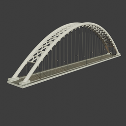 Suspension/arch bridge