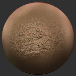 ER Fossil Brush-Phacops trilobite