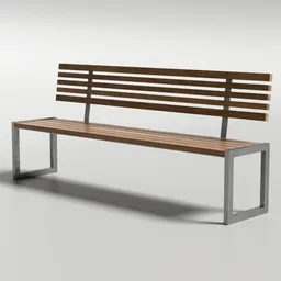 Wood Outdoor Park Bench