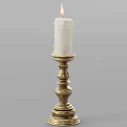 Copper tall candlestick set