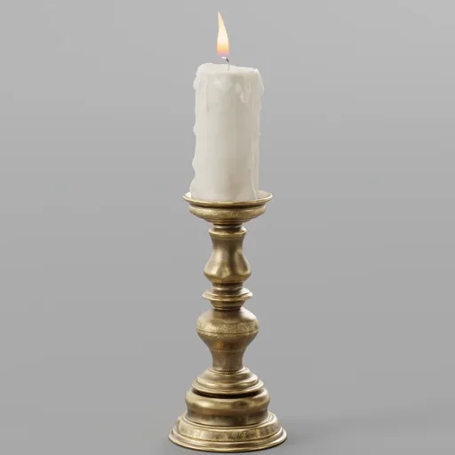 Copper tall candlestick set