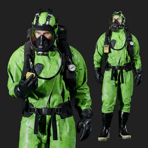 Hazmat Specialist Rigged Green Suit