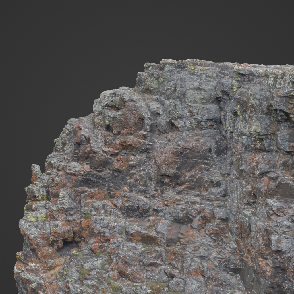 Rocky Cliff Photoscan Low Poly | Environment Elements models | Blendkit