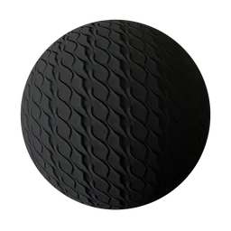 Black Woven Grip Rubber Pattern