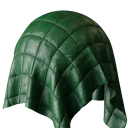 Green Quilted Fabric