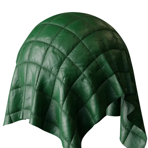 Green Quilted Fabric