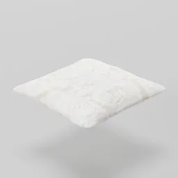 "3D model of a Francesca Hand Embroidered Throw Pillow from Pottery Barn, created in Blender 3D. This highly detailed pillow features brocade fabric and intricate embroidery. Perfect for adding a touch of sophistication to any interior design project."