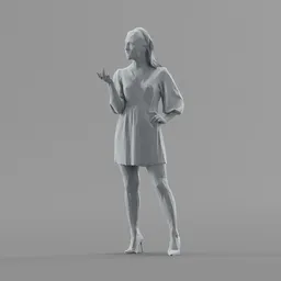 Lowpoly Female Standing