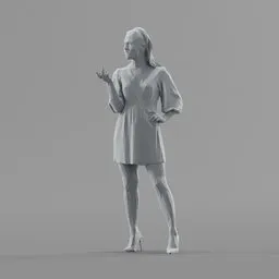Lowpoly Female Standing