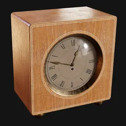 Austere Wood Square Mantel Clock