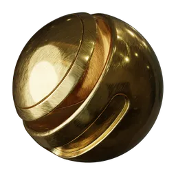 Golden brushed metal procedural