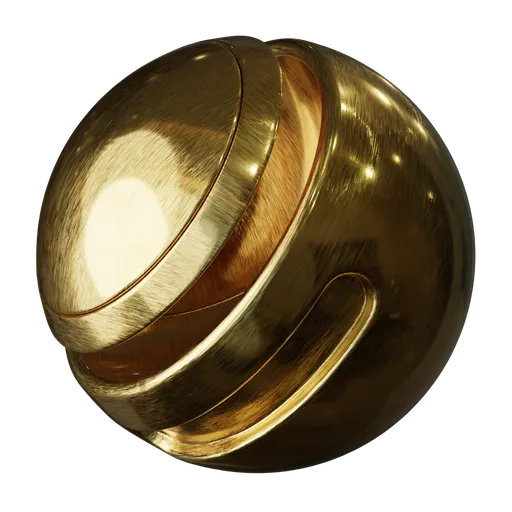 Golden brushed metal procedural