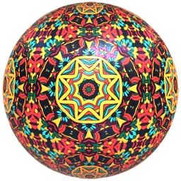 Red Starburst Talavera Tile