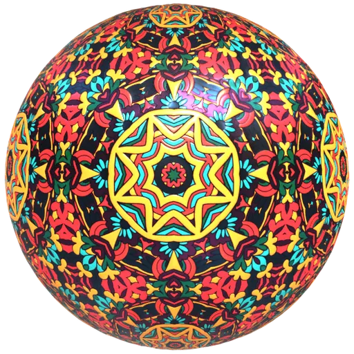 Highly detailed PBR Mandala Ceramic Tile for 3D modeling with color, texture adjustments, and displacement options.