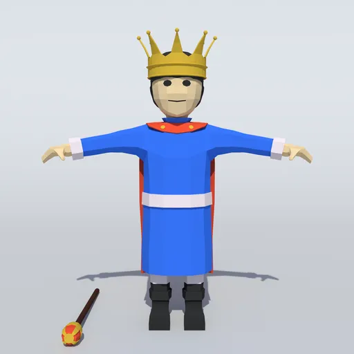 Low Poly King Rigged