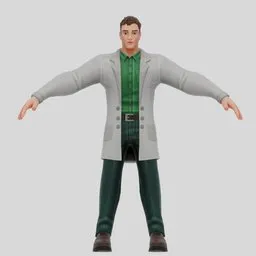 Stylized Doctor in White Coat