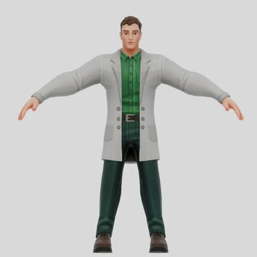 Stylized Doctor in White Coat