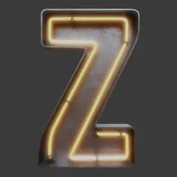 Neon Letter Z