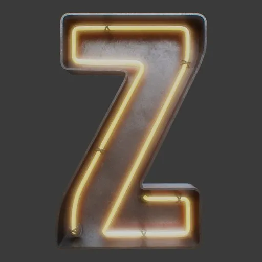 Neon Letter Z
