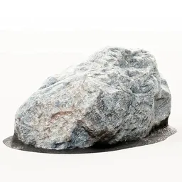 Highly detailed photorealistic 3D rock model for Blender, suitable for landscape rendering and virtual environments.