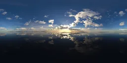 Clouds Sky over Ocean Landscape