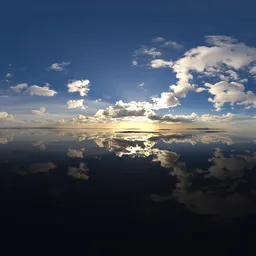 Clouds Sky over Ocean Landscape