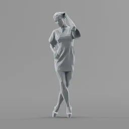 Lowpoly Female Standing