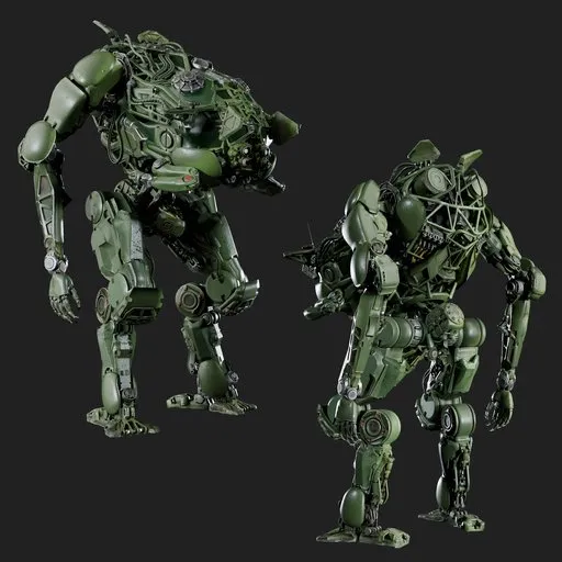 Sci-Fi Tactical Bipedal Robot