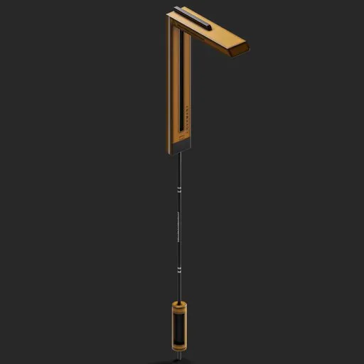 Yellow Stylized Sci-Fi Streetlight