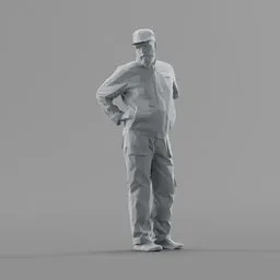 Lowpoly Construction Worker