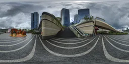 Cloudy square during the day