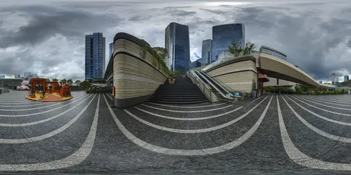 Cloudy square during the day