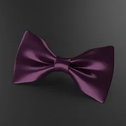 Satin Purple Bow Tie