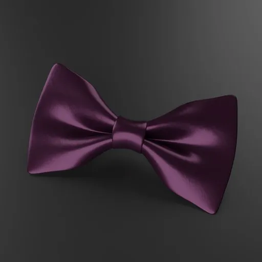 Satin Purple Bow Tie