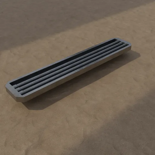 Futuristic Linear Pipe Grate