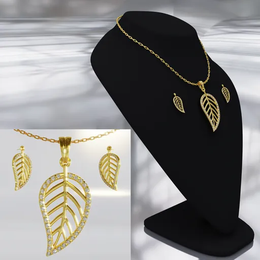 Pendant and earrings