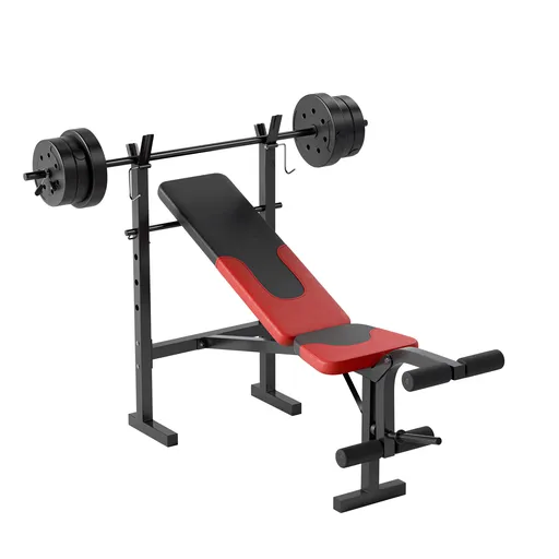 Gym Bench with Barbell Set