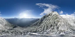 Aerial Winter Mountain Landscape