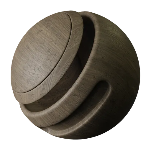 Scratched wood
