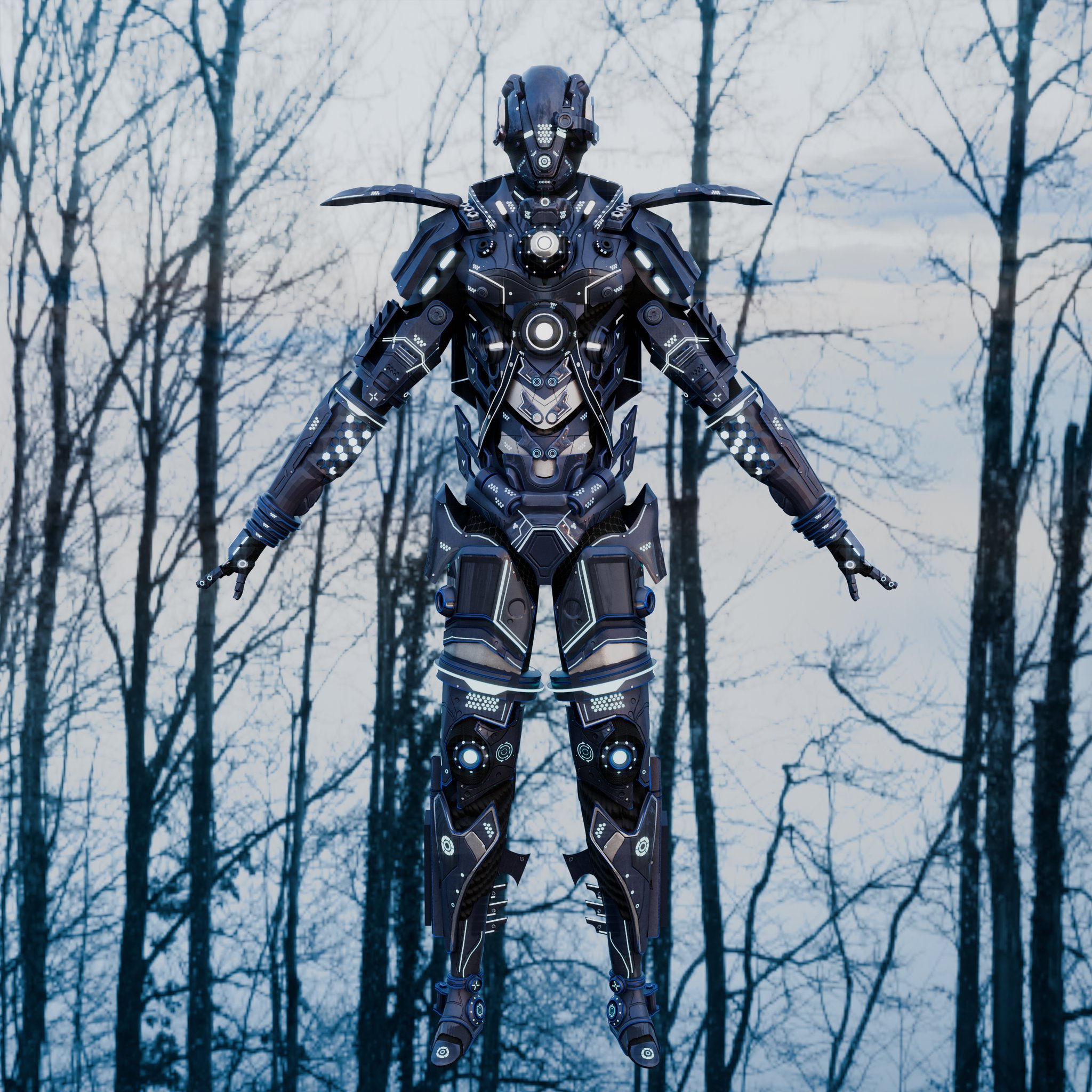 Sci Fi robot Rig | FREE Robots Characters models | BlenderKit