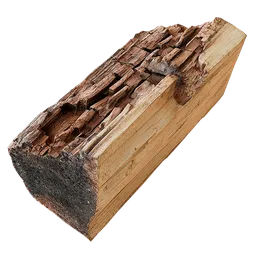"High-quality Firewood 3D model for Blender 3D - perfect for rustic and forest scenes. Features shipwrecked bark and detailed displacement, with an impressive 8k resolution for stunning visual appeal."