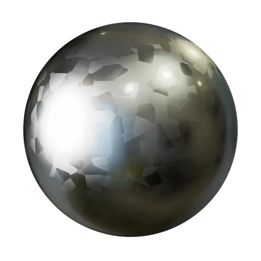 Highly detailed PBR steel texture with a weathered, industrial look for 3D rendering in Blender and similar applications.