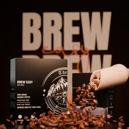 Coffee bean and box creative mockup