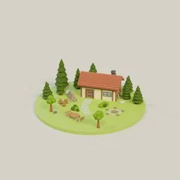 Low Poly Garden