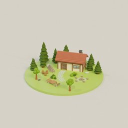 Low Poly Garden